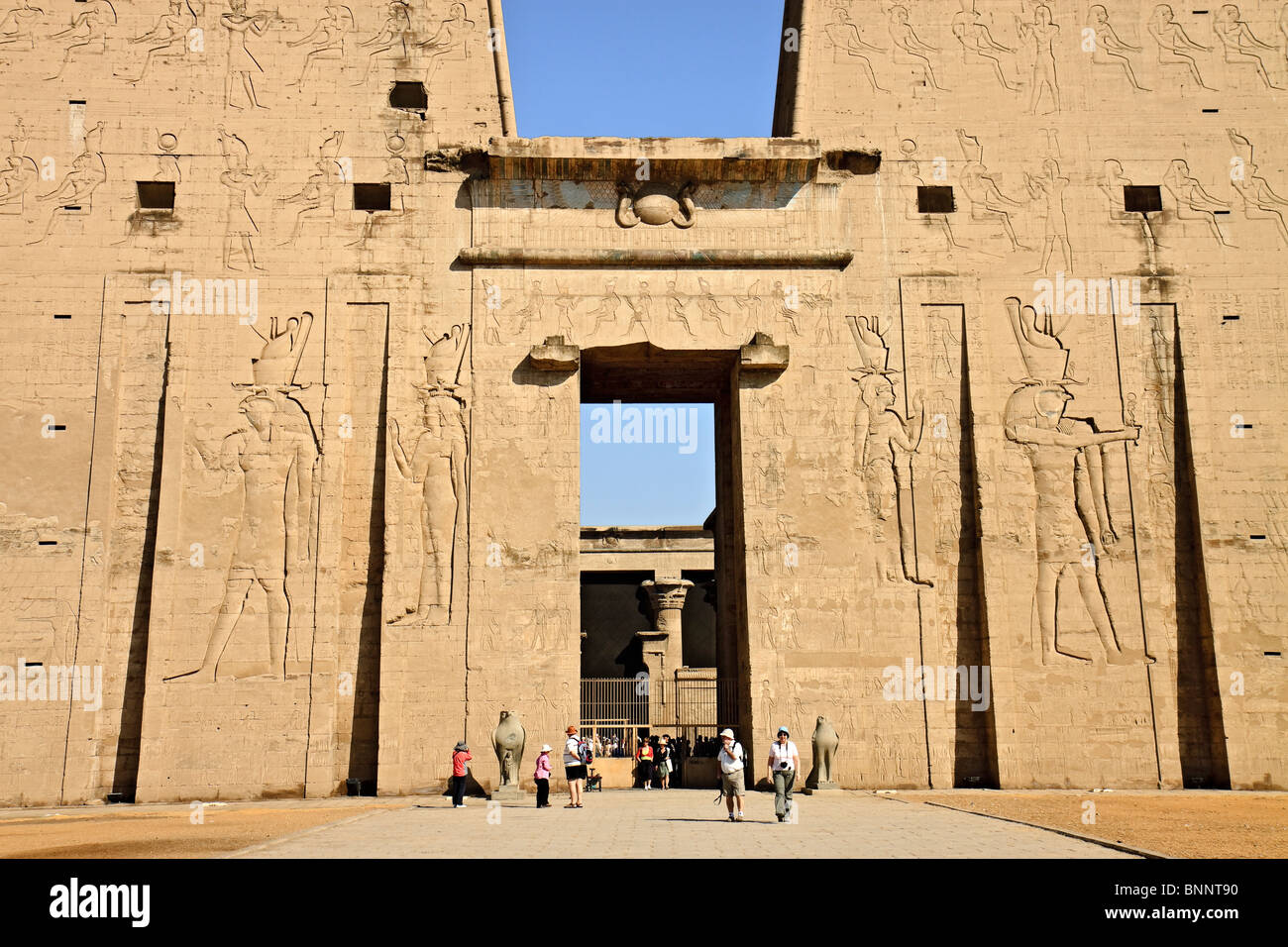 Egypt Edfu Temple Of Horus Stock Photo