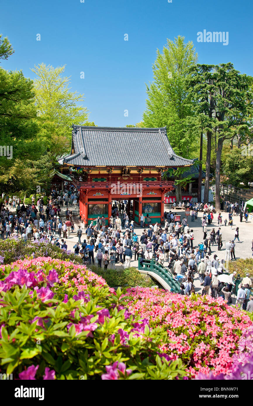 Japan Asia Far East Tokyo Nezu shrine festival procession visitor travel traveling tourism vacation holidays Stock Photo