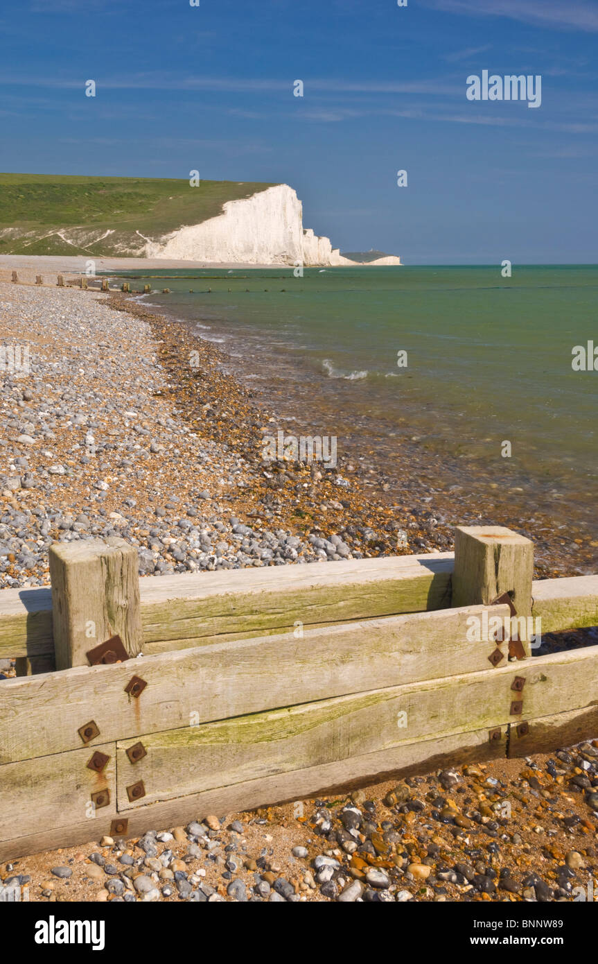 Seven Sisters cliffs, Hope Gap beach, Seaford Head, South Downs Way, South Downs National Park, East Sussex, England UK, GB Stock Photo