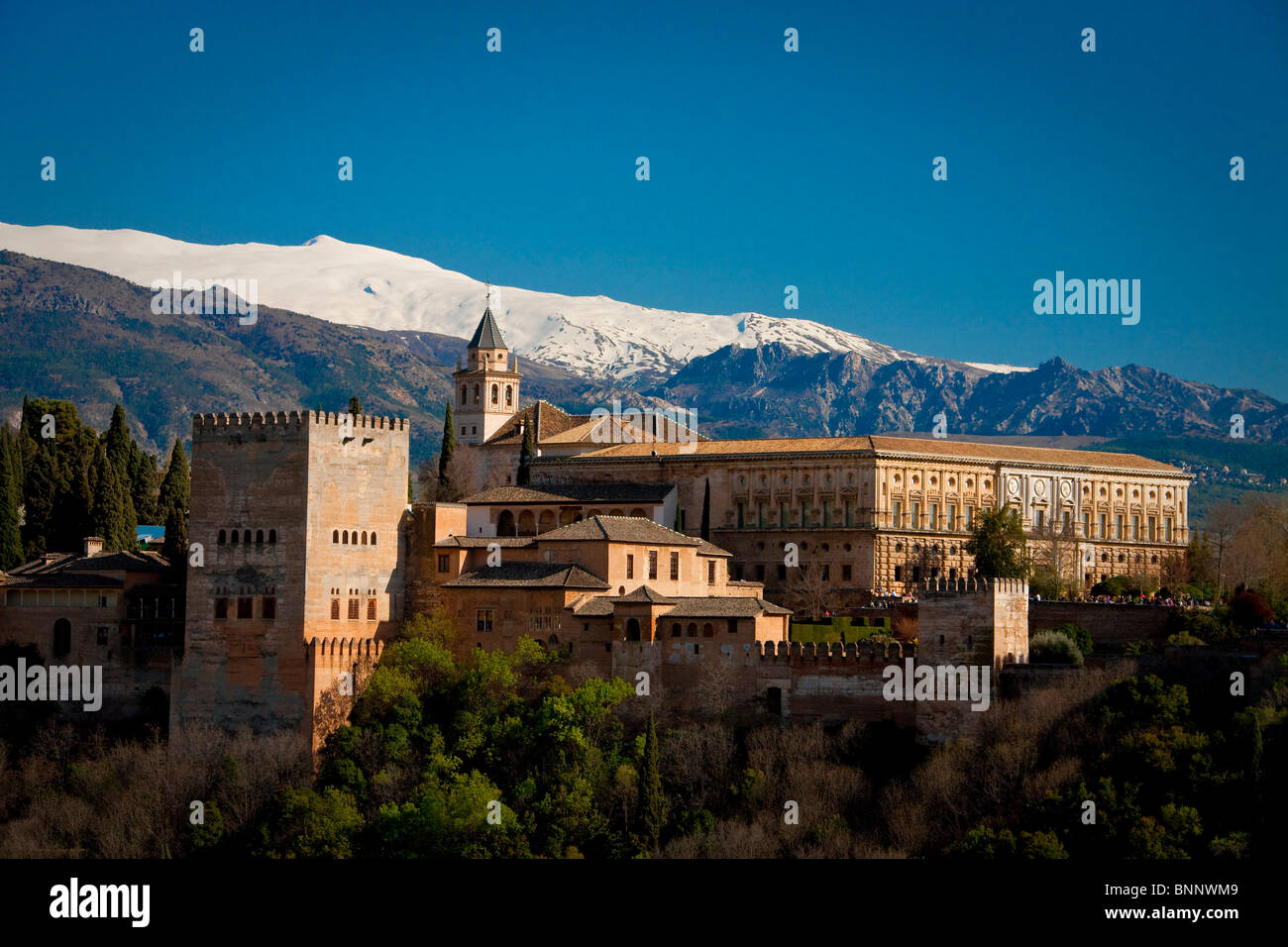 Andalusia Spain Alhambra Sierra Morena Granada traveling tourism vacation holidays Stock Photo