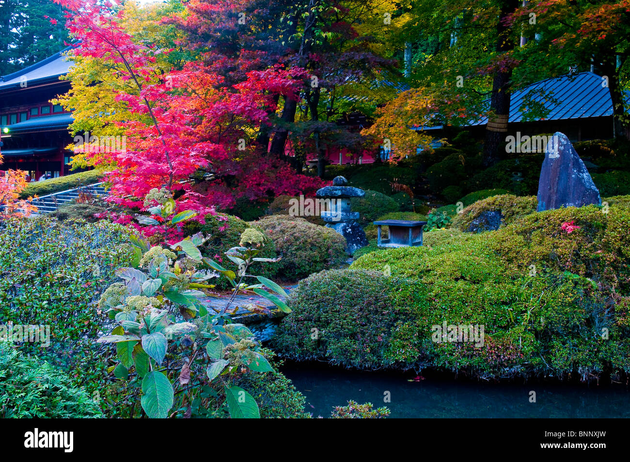 Autumn day in the Japanese resort Nikko Stock Photo