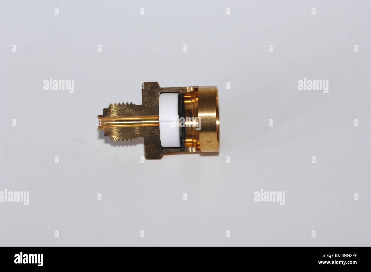 Electronic Pressure Transducer with threaded mount, cut away view