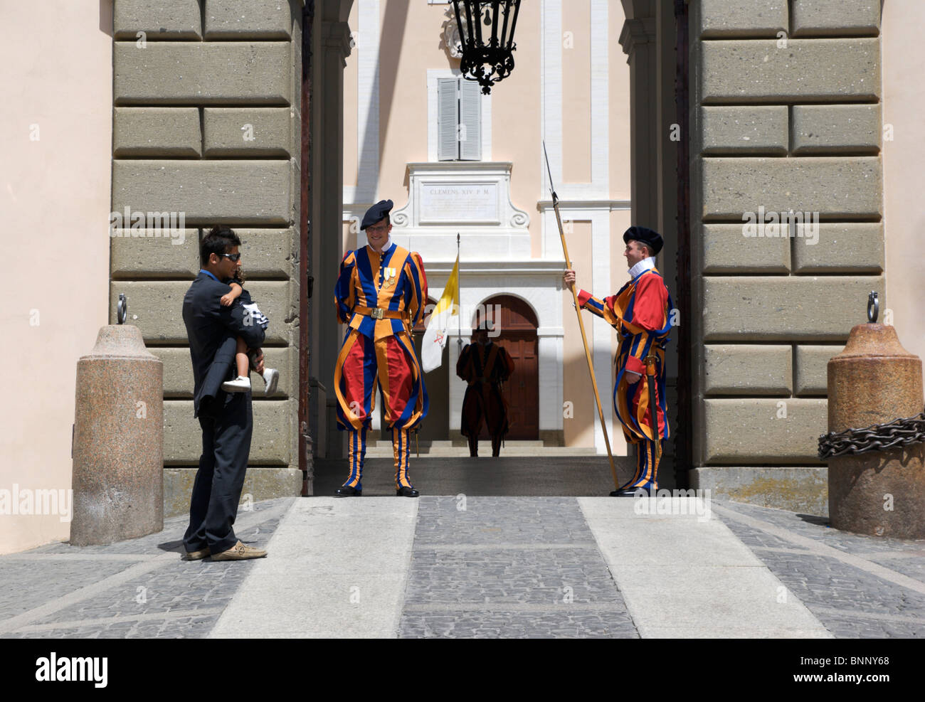 Castelgandolfo, Italy, Pontifical Swiss Guards Stock Photo