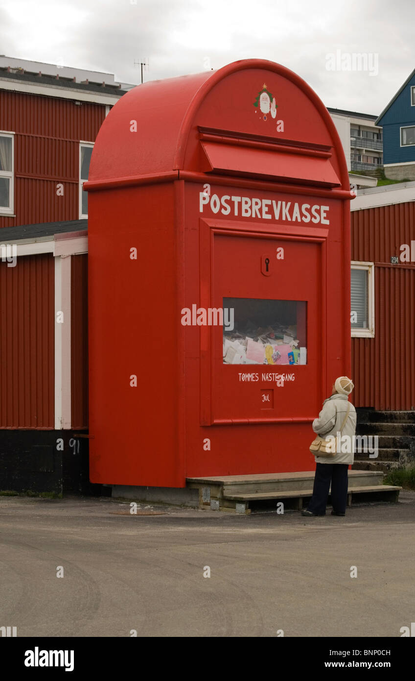 Santa Mailbox in Nuuk - Greenland. Stock Photo