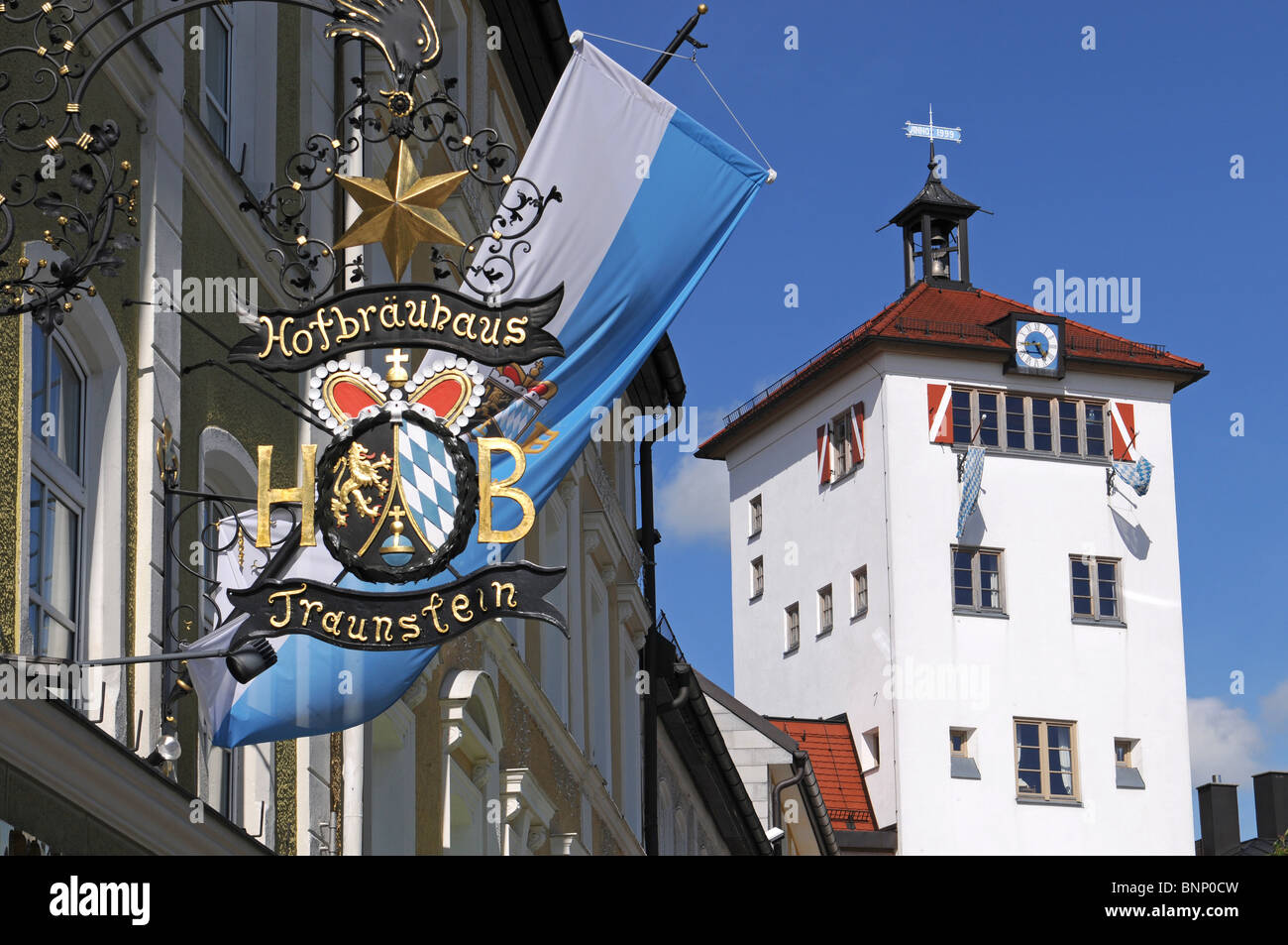 Traunstein in Bavaria Stock Photo