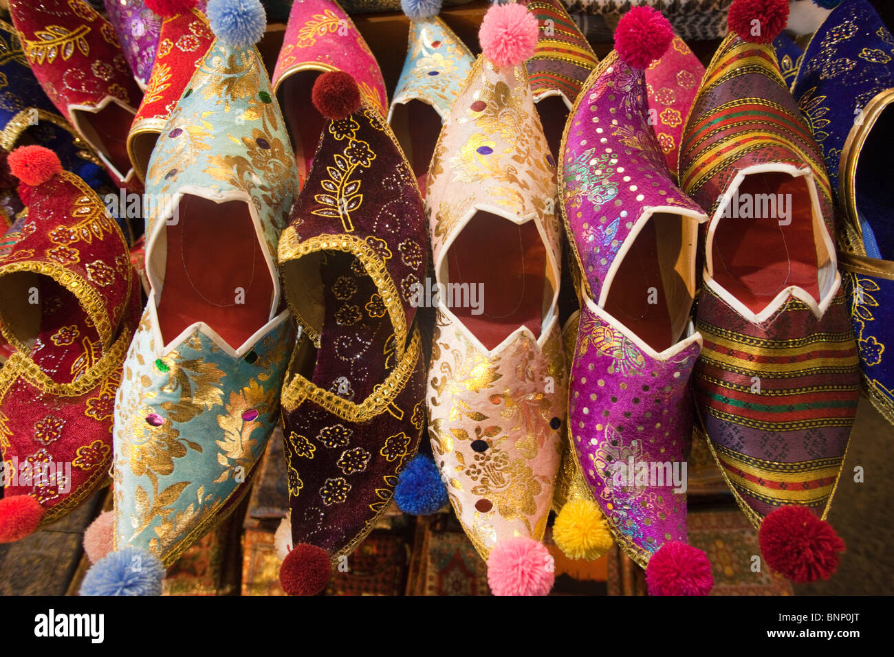 Istanbul Grand Bazaar Shoes Stock Photos & Istanbul Grand Bazaar Shoes