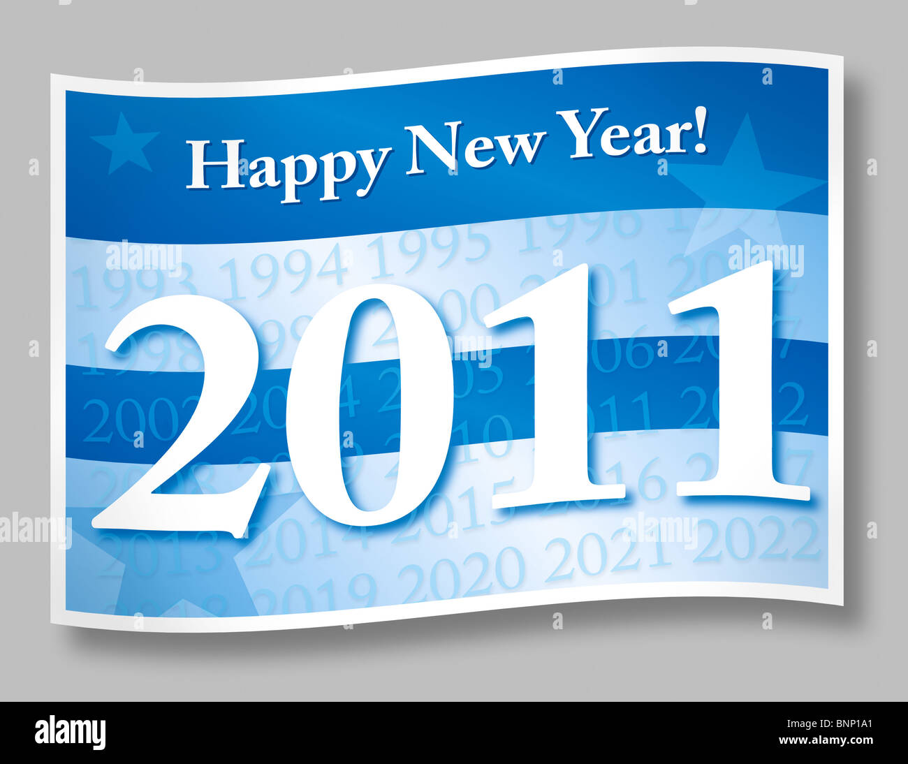 Happy new year 2011 flag Stock Photo