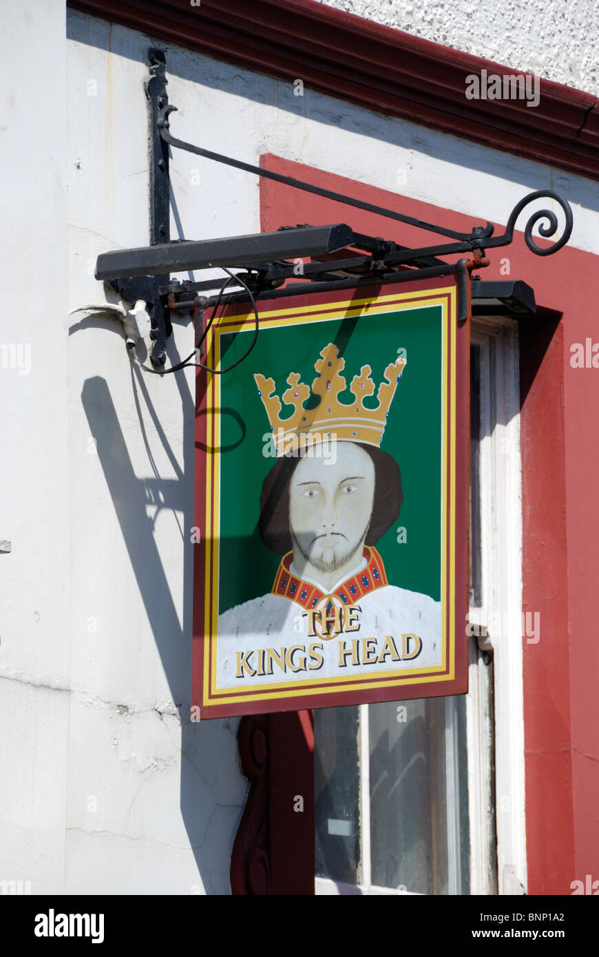 Kings Head pub sign, Norwich, Norfolk, England Stock Photo