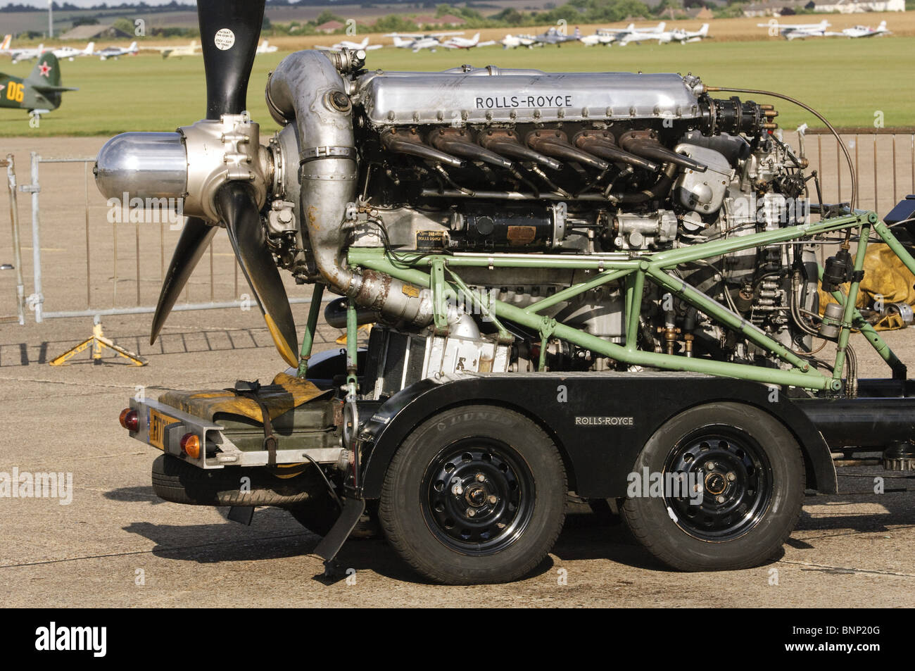 Rolls Royce Merlin 20 piston engine Stock Photo