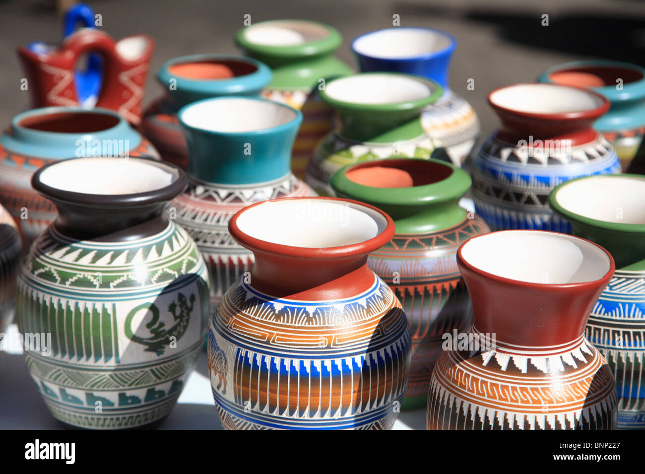 Native American Pottery, Santa Fe, New Mexico, USA Stock Photo Alamy