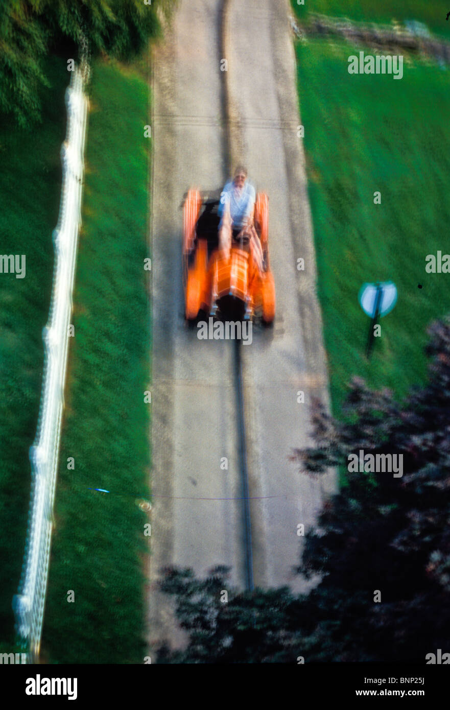 amusement park antique auto automobile car ride motion Stock Photo - Alamy