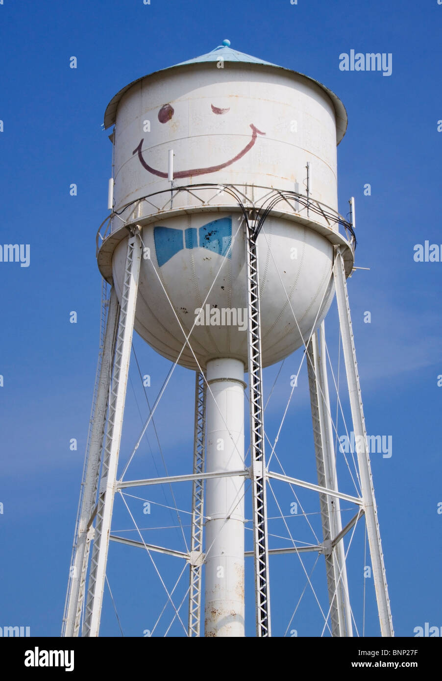Smiley Water Tower in Grand Forks North Dakota Stock Photo