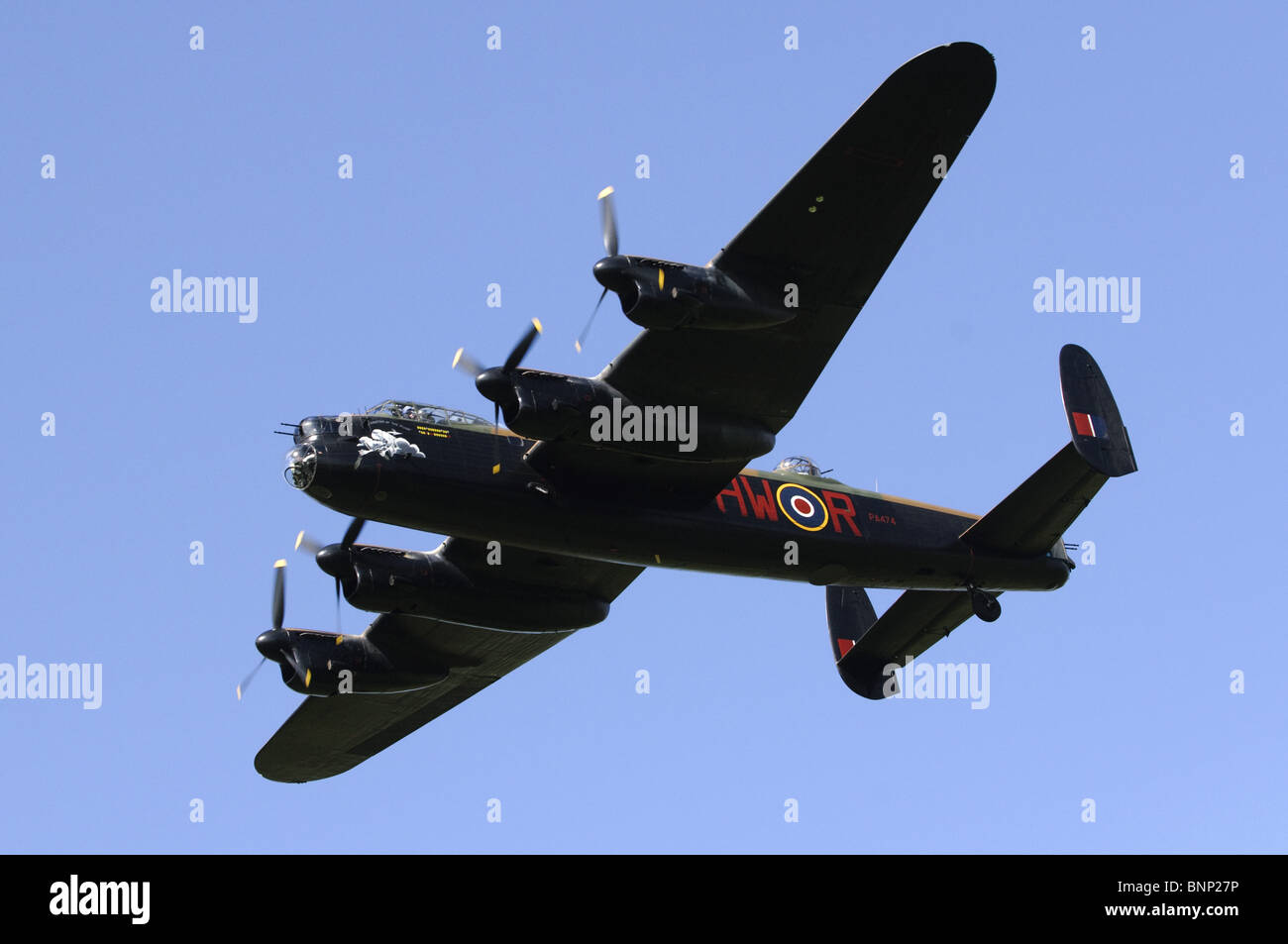 Avro Lancaster B1 plane perated by the RAF Battle of Britain Flight. Stock Photo