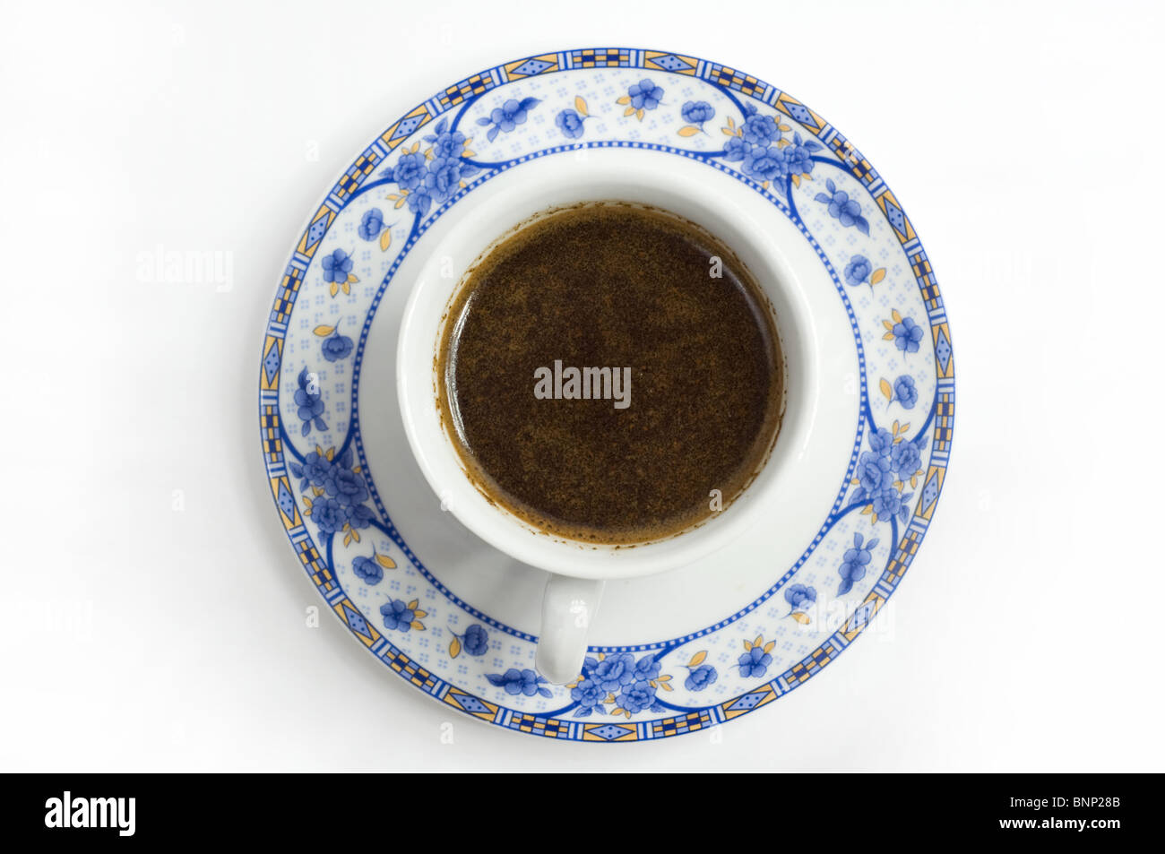 Top view of black coffee cup Stock Photo