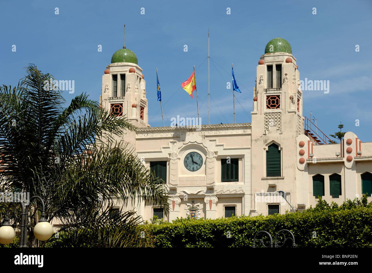 Art Deco City Hall designed by Enrique Nieto, Melilla, Spain Stock Photo