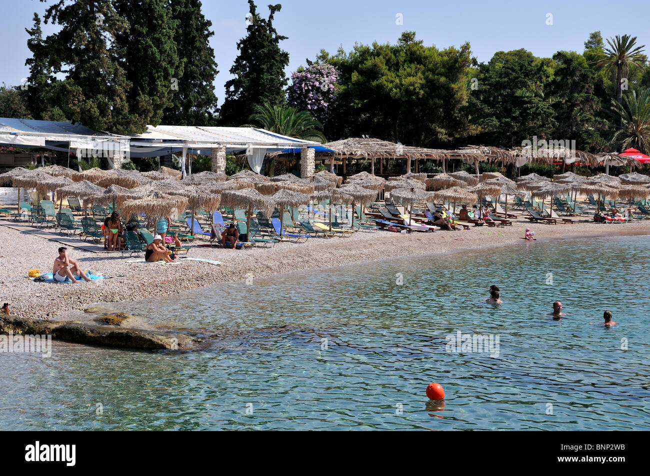 Agia Marina beach, Spetses island, Greece Stock Photo Alamy
