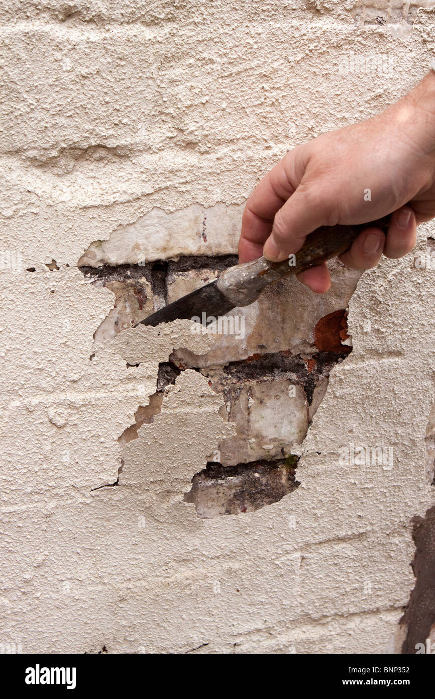 House Maintenance, scraping paint flaking off badly maintained