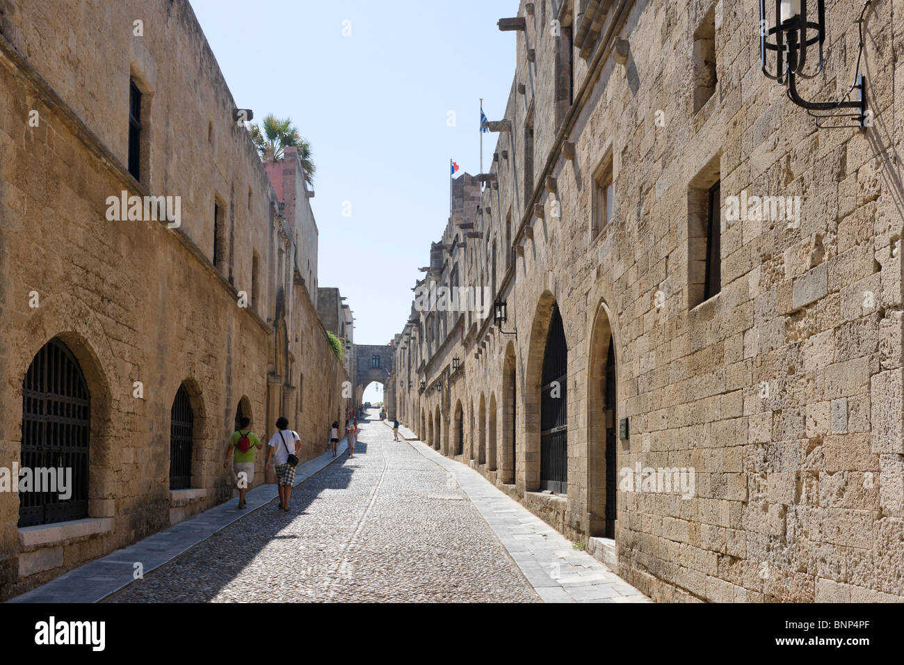Odos Ippoton (Street of the Knights), Rhodes Town, Rhodes, Greece Stock