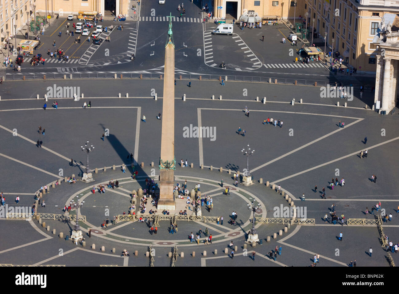Overview of Saint Peter's Square, Rome Italy Stock Photo