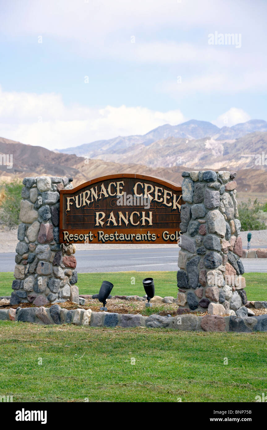 Furnace Creek Ranch sign, Death Valley, California, USA Stock Photo Alamy