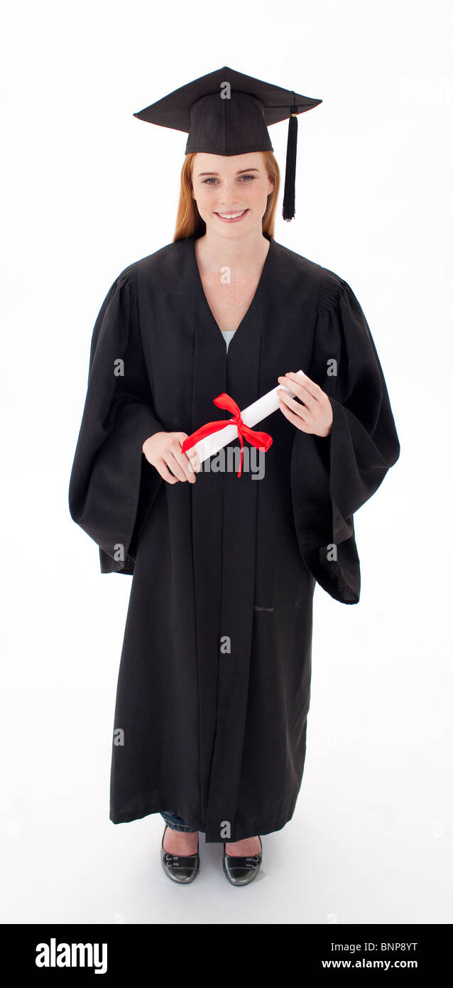 Teenage Girl Celebrating Graduation Stock Photo - Alamy