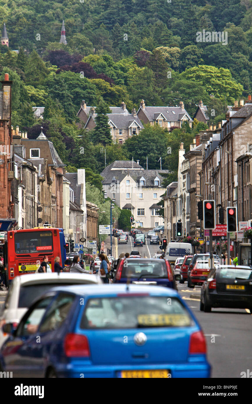 Looking down South Street, Perth, Scotland Stock Photo