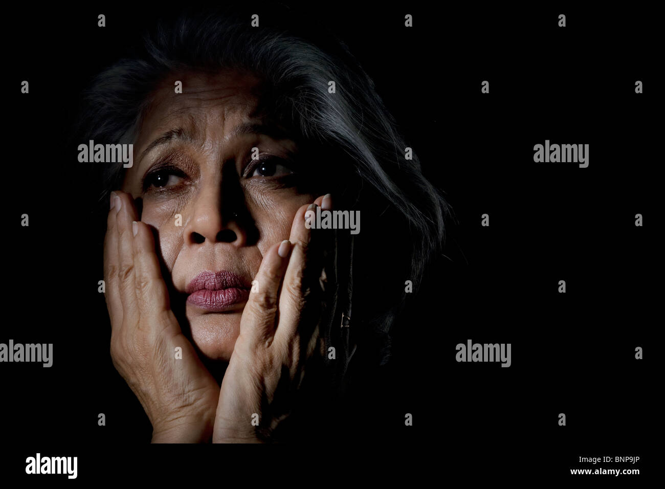 Old indian woman sad hi-res stock photography and images - Alamy