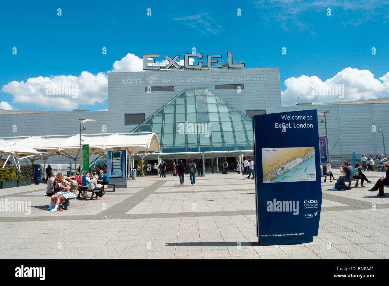 Excel International Exhibition Centre on the Royal Victoria Dock in
