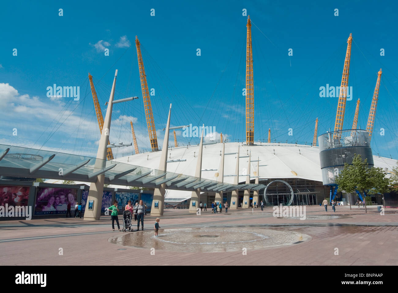 The O2 arena in Greenwich, London, formerly known as the Millenium Dome Stock Photo