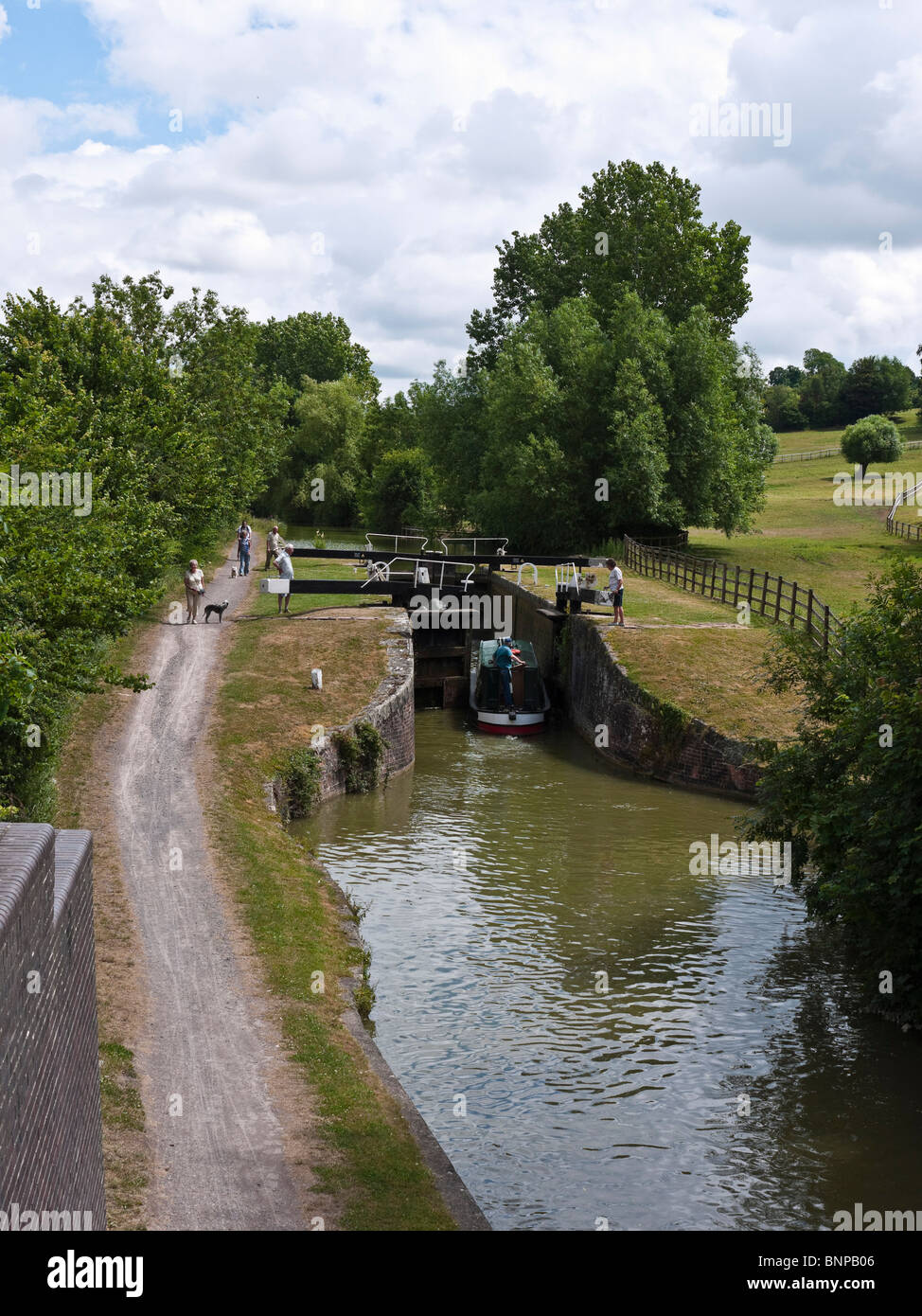 Seend Lock and and Avon Canal near Seend Cleeve Witshire UK