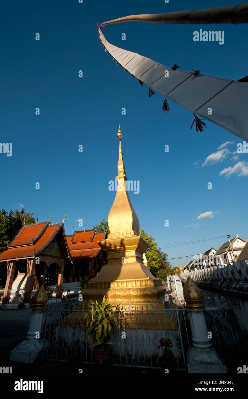 Wat Saen temple in Luang Prabang Laos Stock Photo
