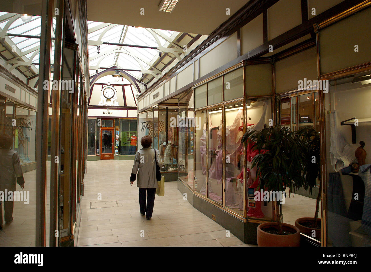 Ireland, Cork, covered shopping arcade off Oliver Plunkett Street Stock
