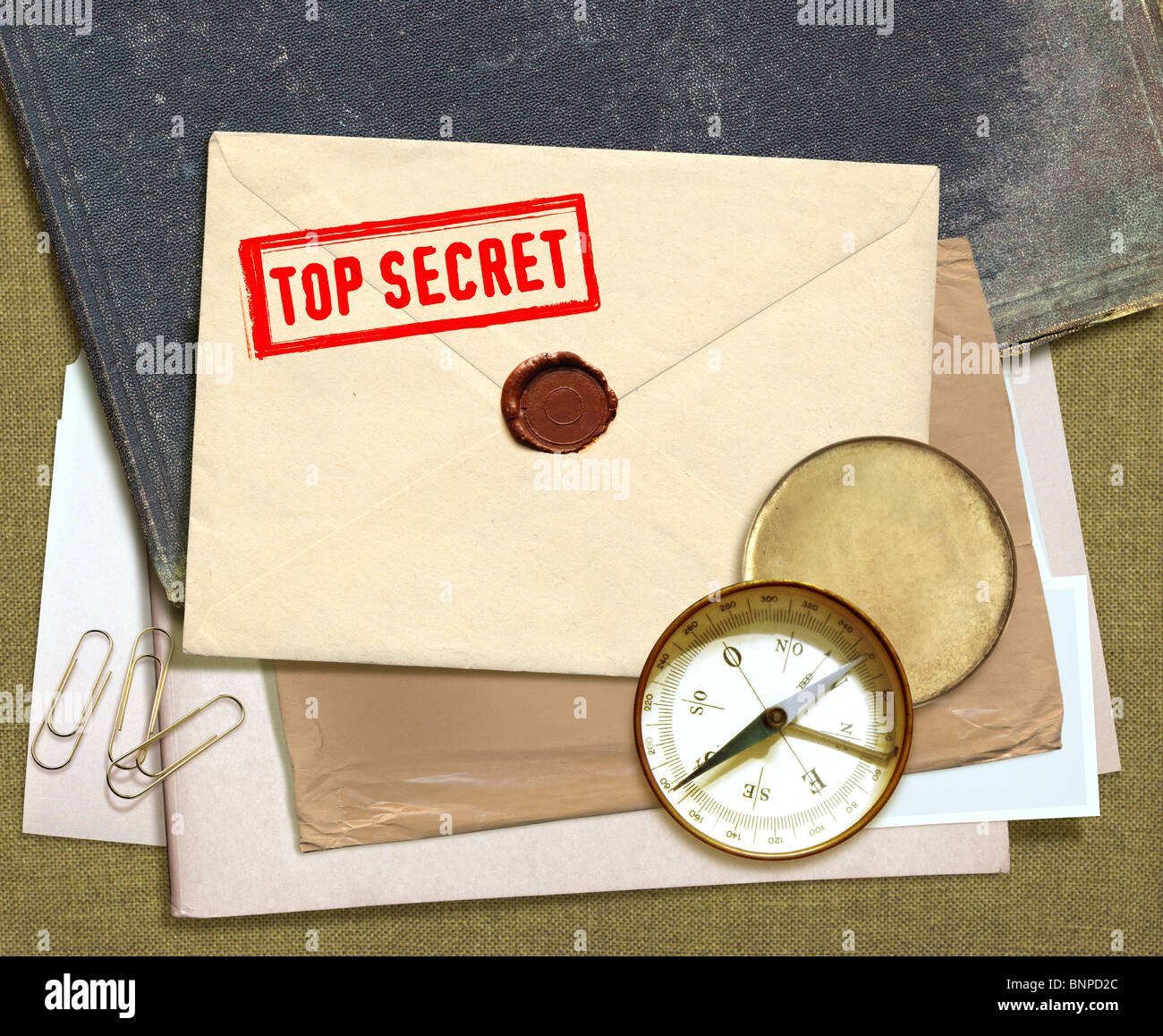 dorsal view of military top secret documents with stamp Stock Photo Alamy
