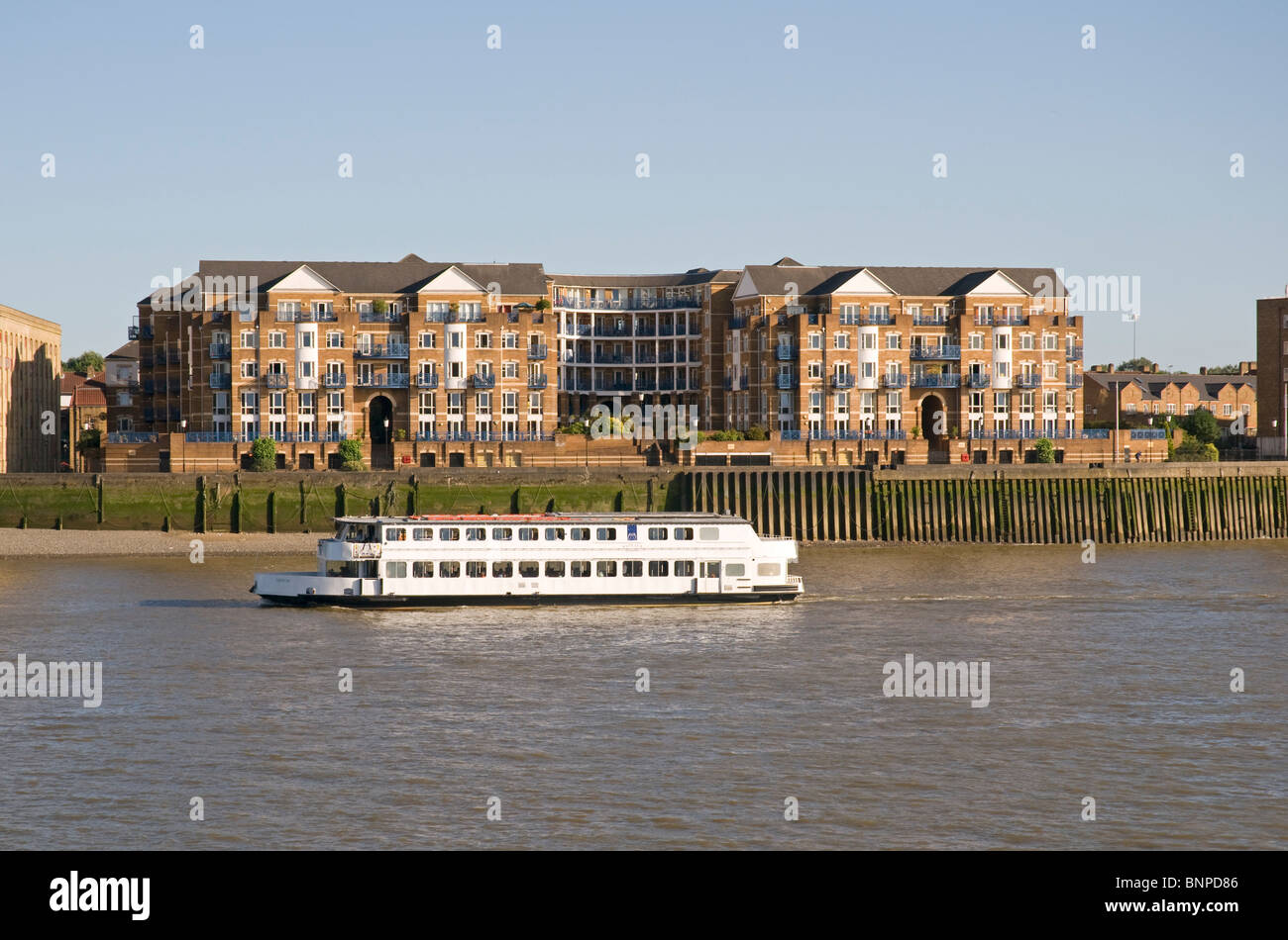 Rotherhithe apartments by the Thames, London, United Kingdom Stock