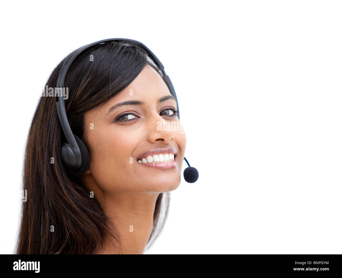 Radiant customer service representative Stock Photo