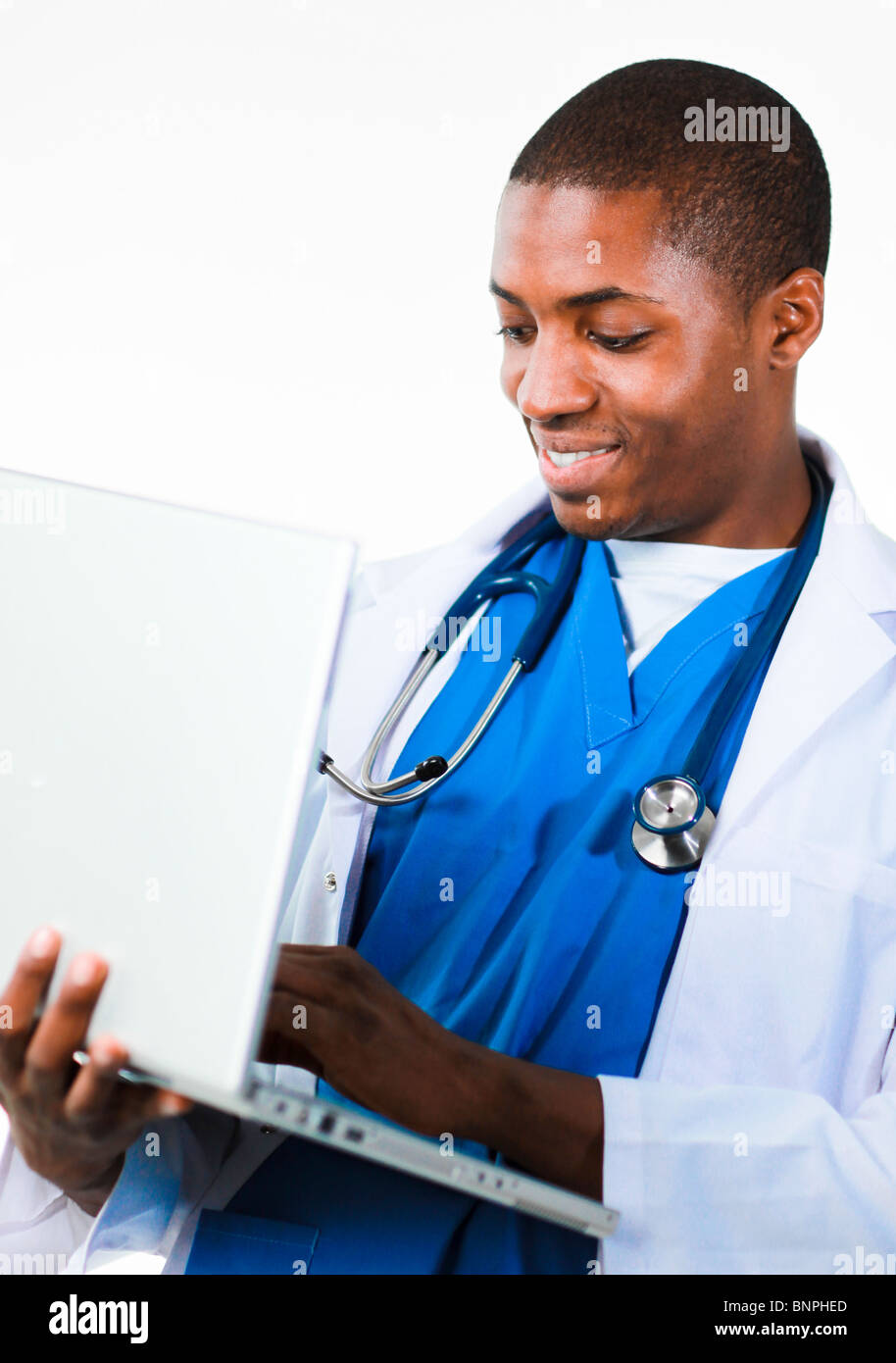 Happy friendly doctor hi-res stock photography and images - Alamy
