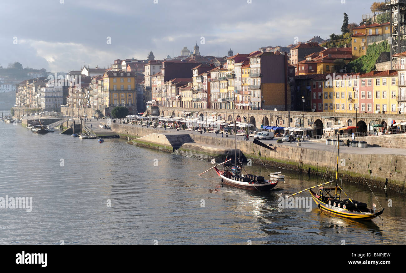 The riverside area in Porto Stock Photo