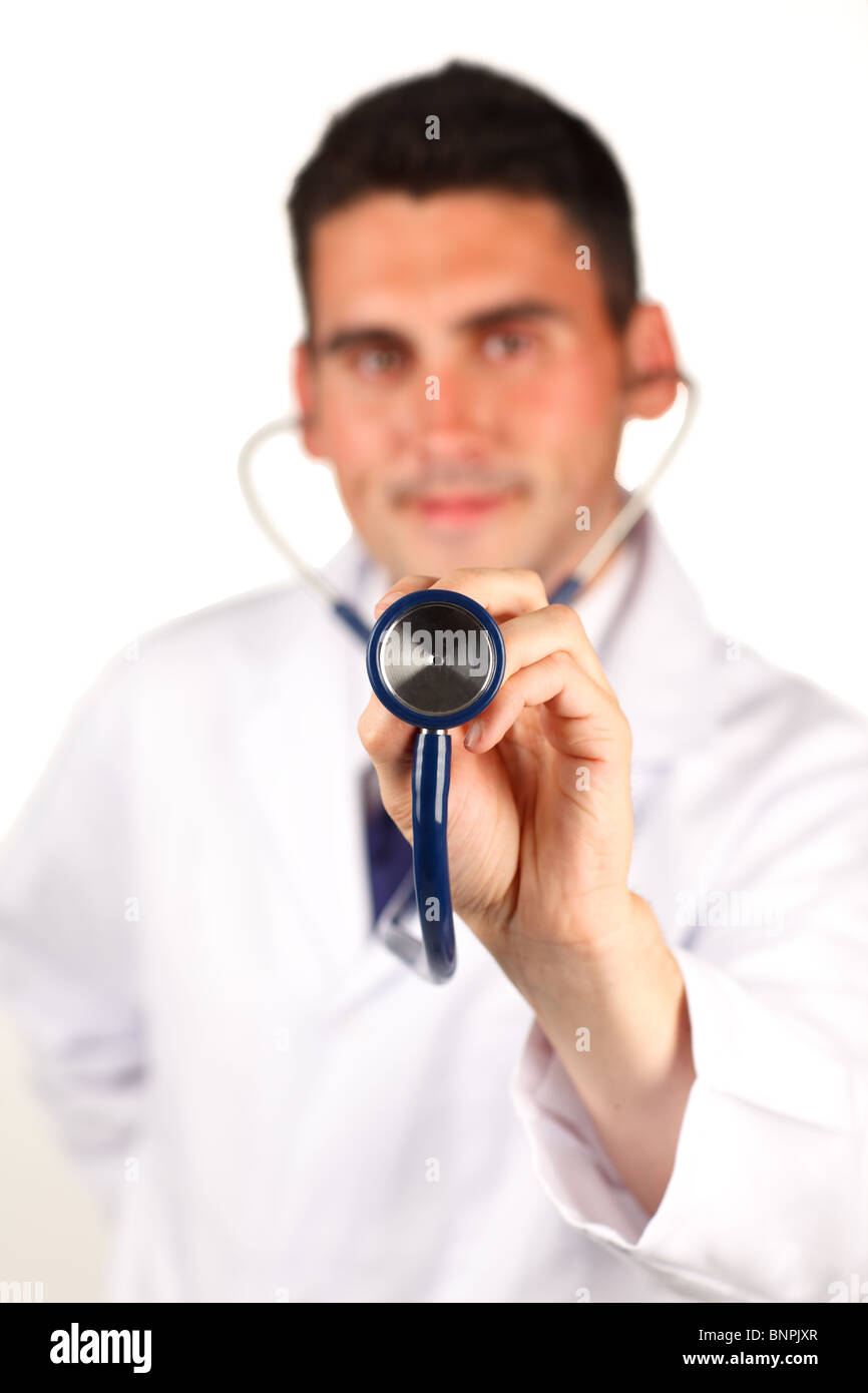 Blue doctor uniform man not stethoscope hi-res stock photography and ...