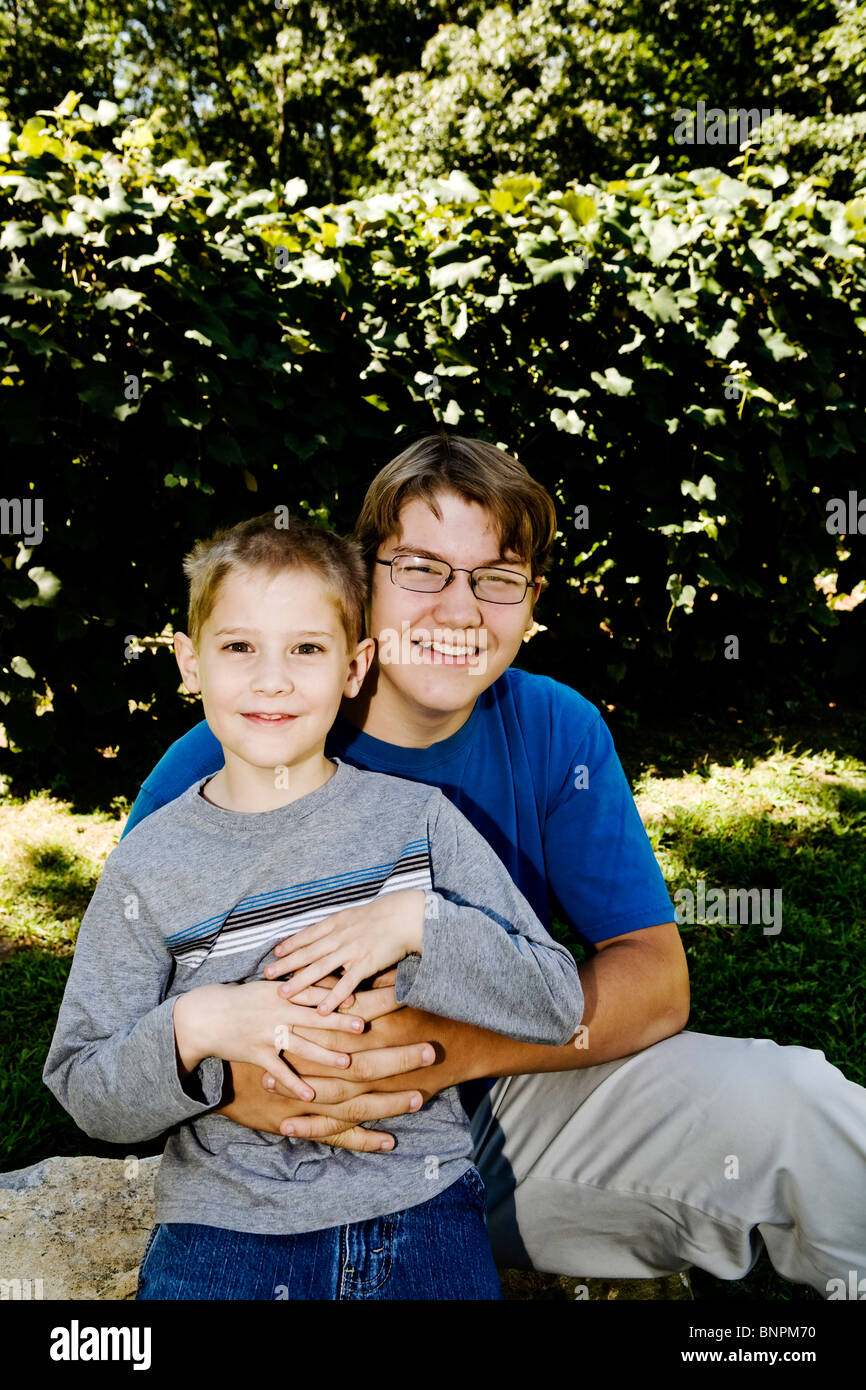 Portrait of two boys Stock Photo - Alamy