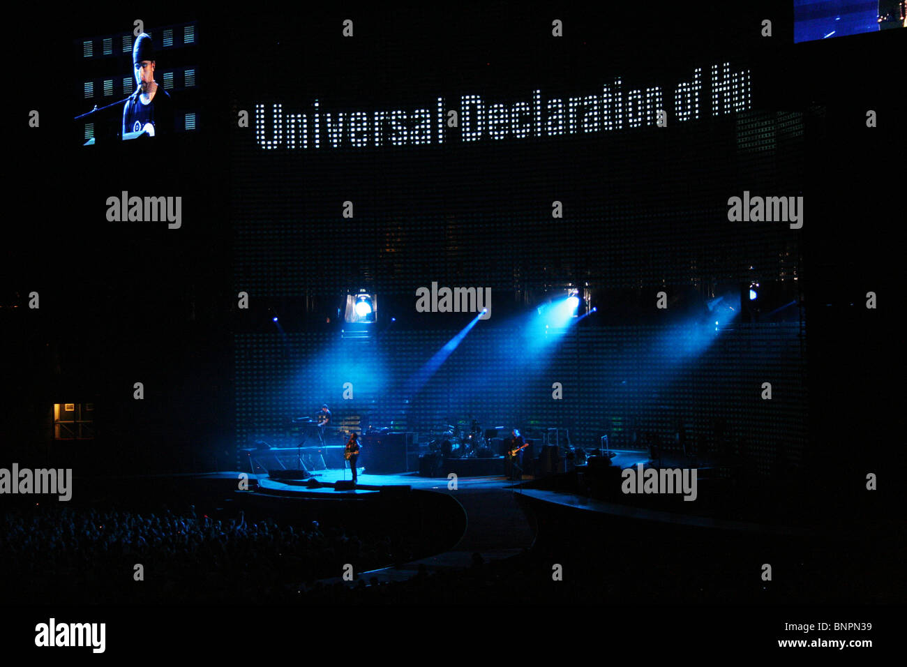 U2 concert Amsterdam ArenA, Jul 13, 2005 Stock Photo