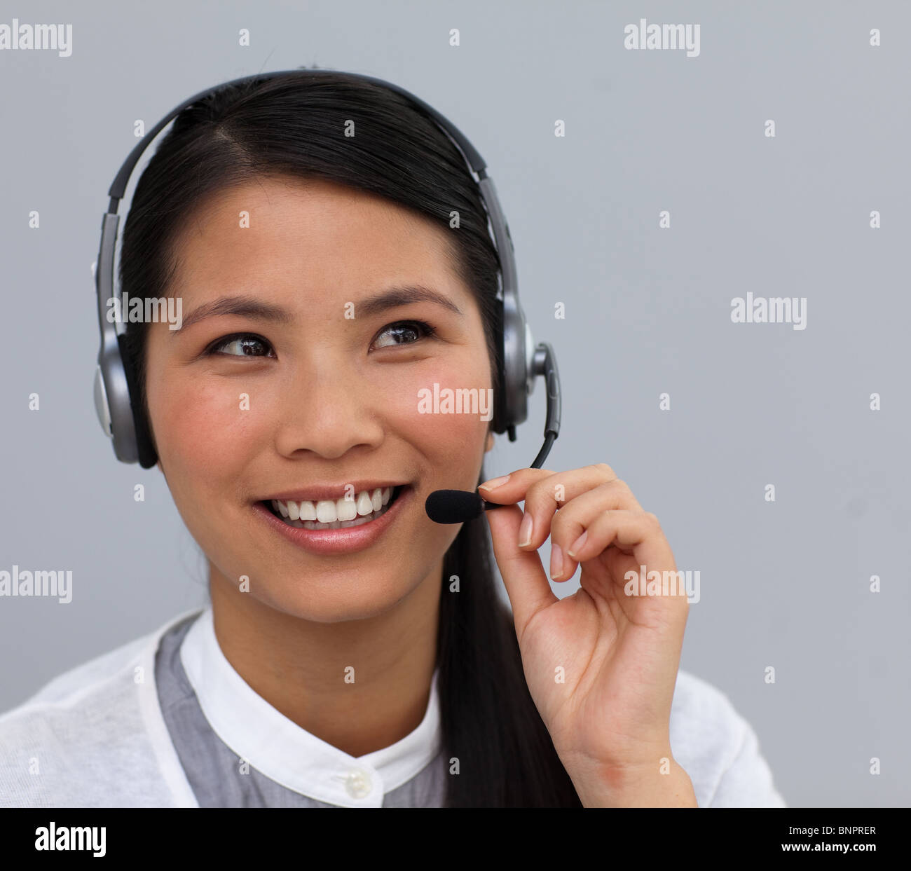 Customer service operator talking hi-res stock photography and images ...