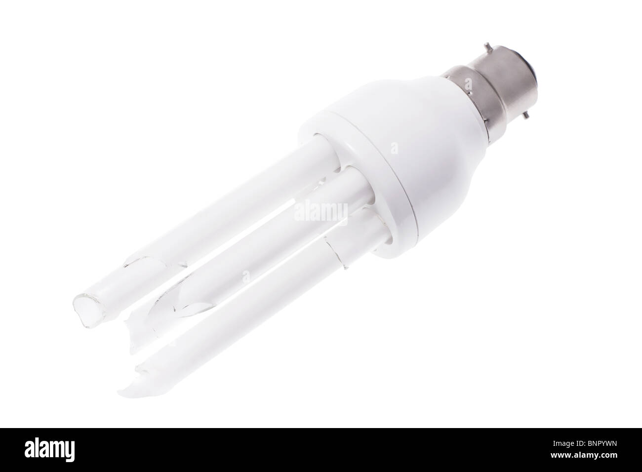 Broken Compact Fluorescent Lightbulb Stock Photo Alamy