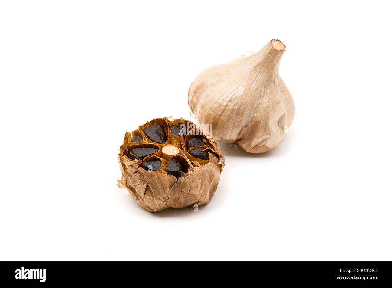 Fermented garlic Stock Photo