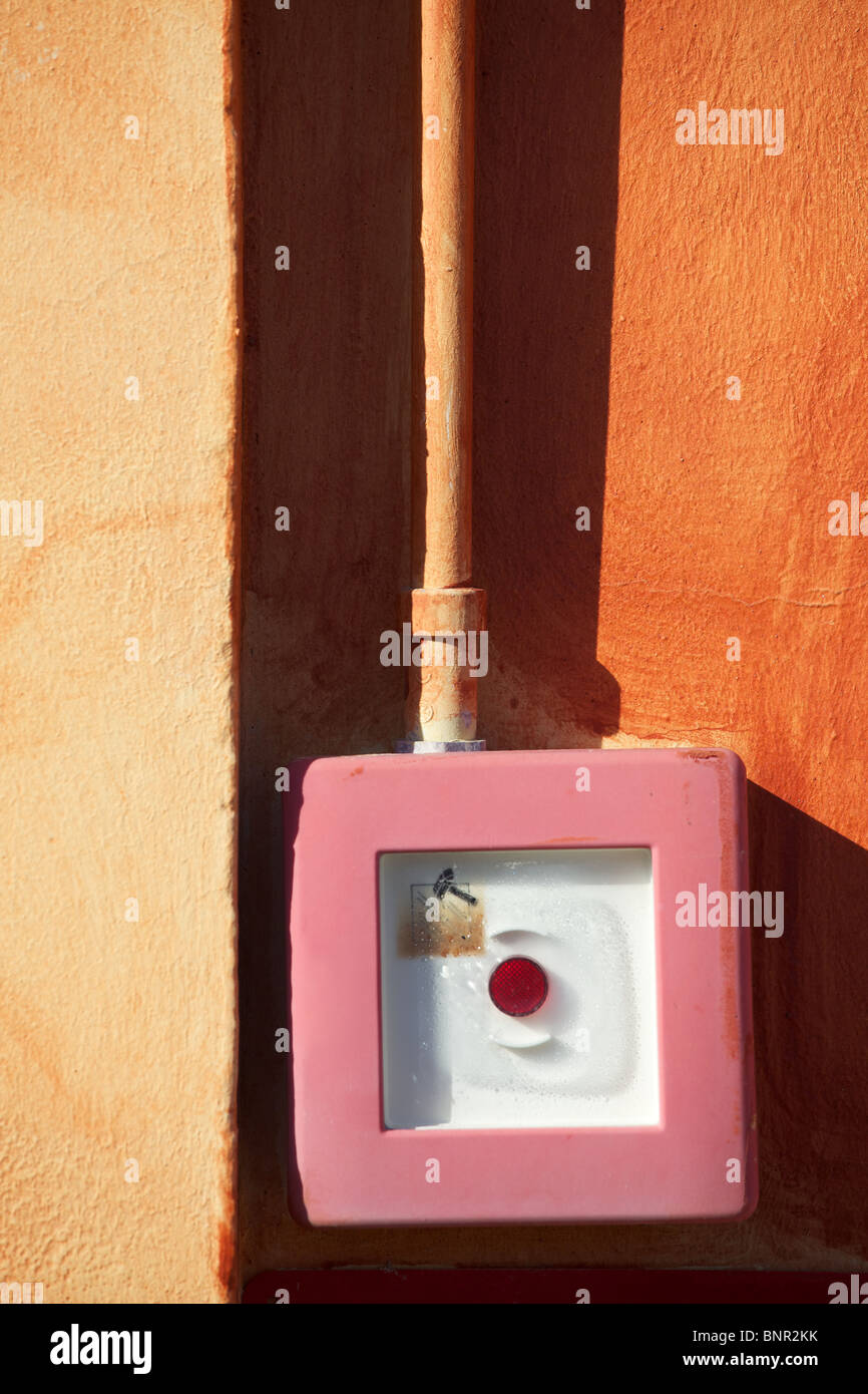 Close-up photoof red fire alarm Stock Photo - Alamy