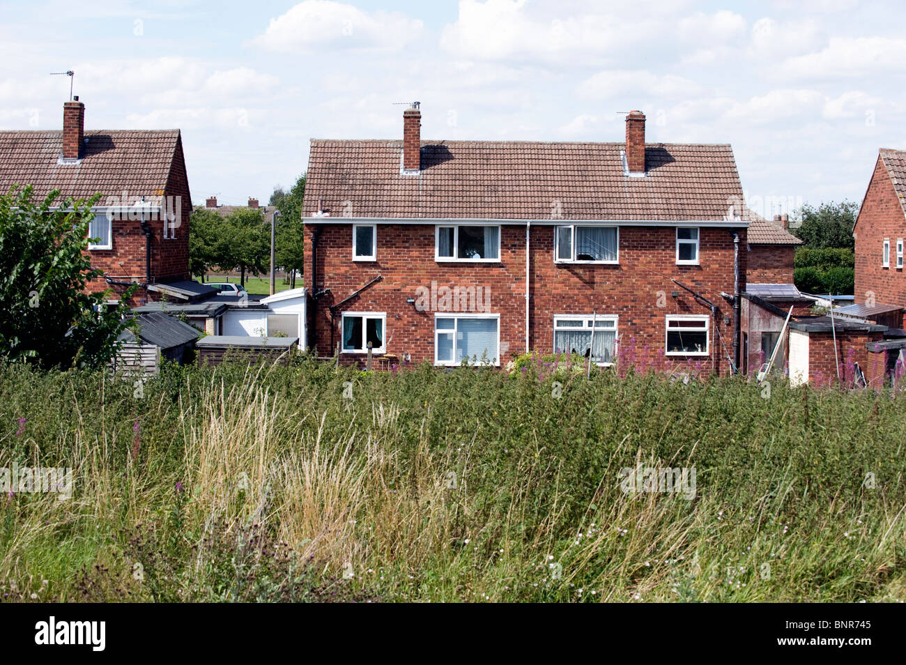 Old council estate in Thorne near Doncaster Stock Photo