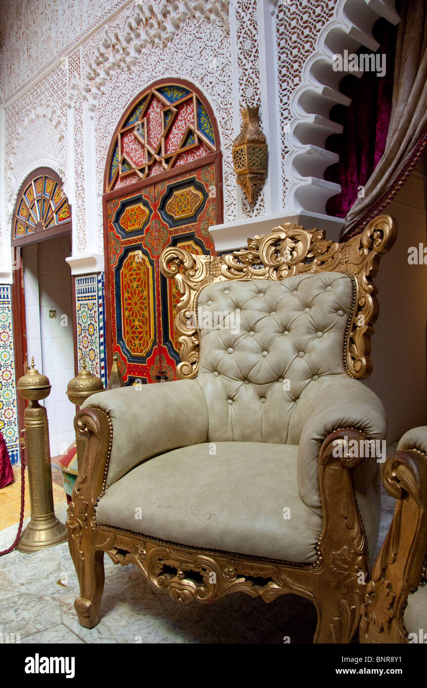 Morocco, Tetouan. Historic restaurant with typical Moroccan