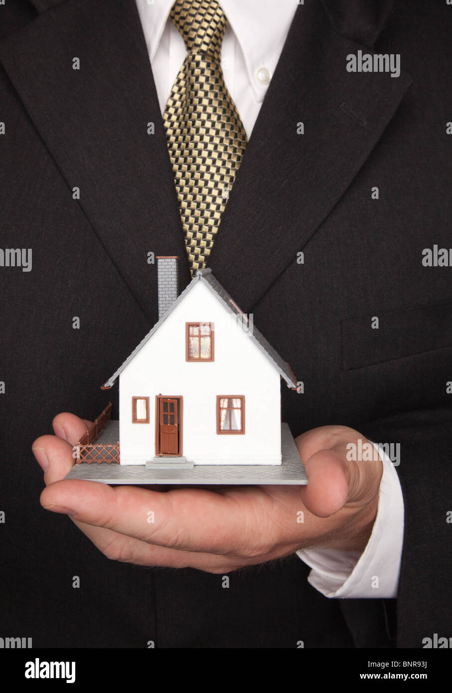 Real estate concept businessman hand hi-res stock photography and ...
