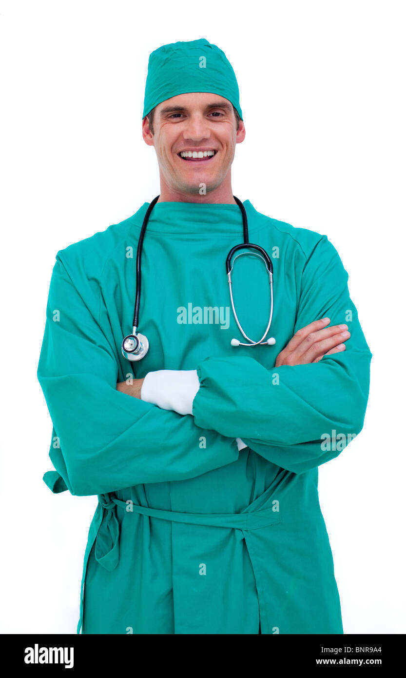 Portrait of a charismatic surgeon Stock Photo - Alamy