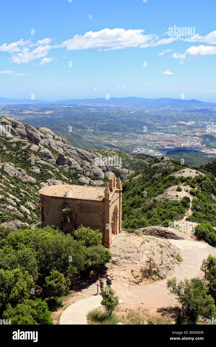 Chapel Sant Joan at Montserrat (serrated mountain) west of Barcelona ...