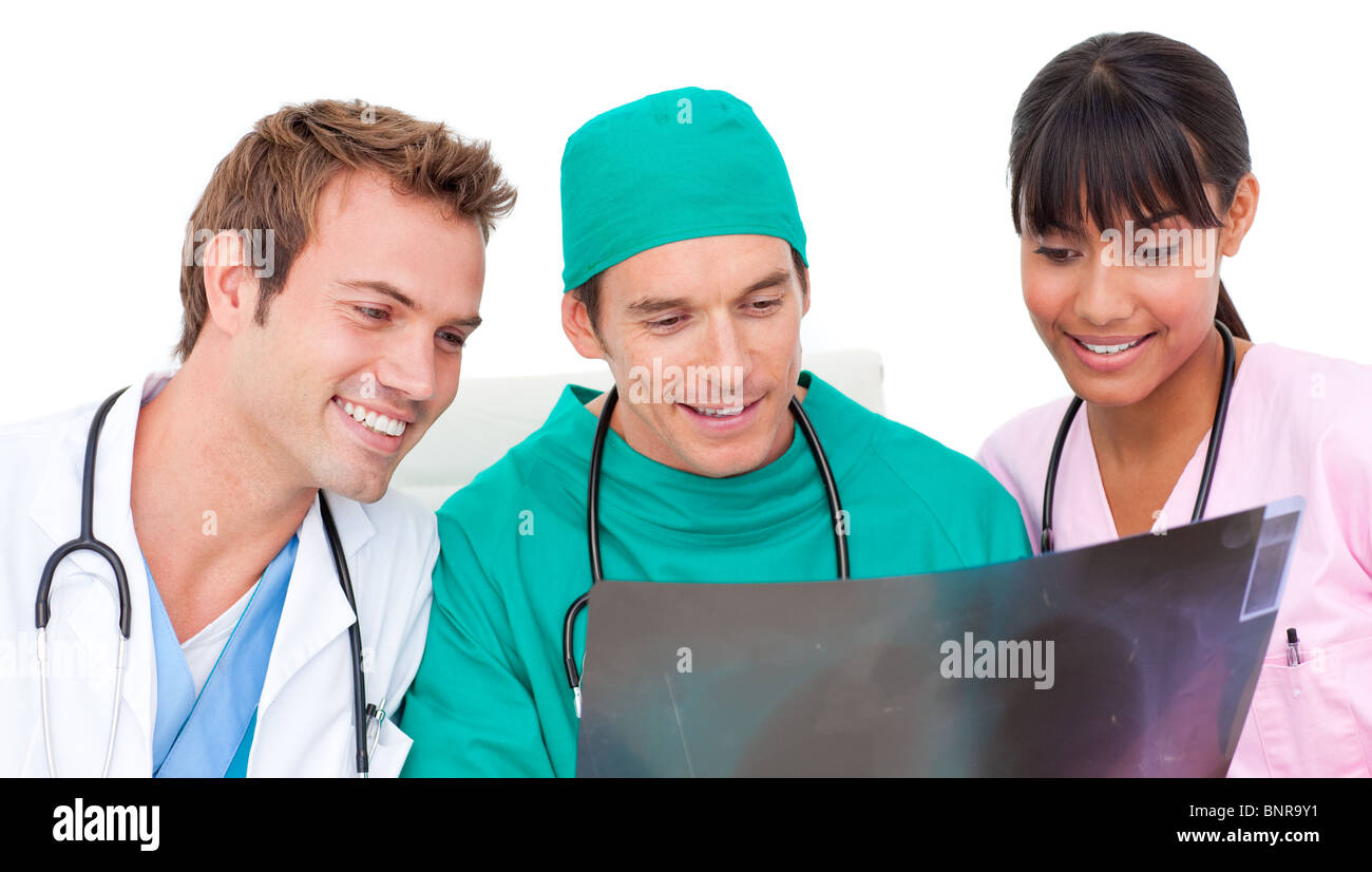 Beautiful doctor holding xray team hi-res stock photography and images ...